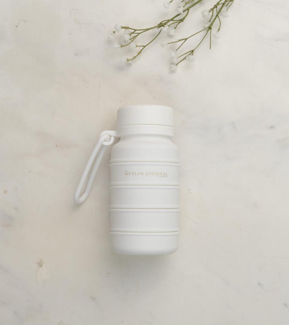 Refillable White Water Bottle