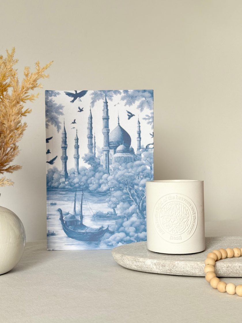 The Ottoman Toile Notebook + The Nur Candle