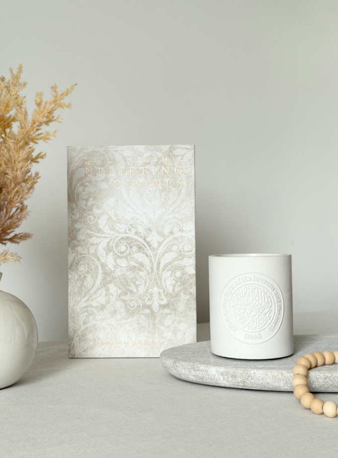 Bundle: Uplifting Islamic Quotes Card Deck + The Nur Candle
